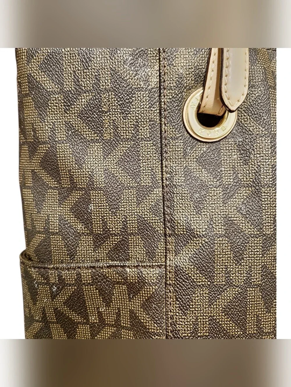 Michael Kors Jet Set Signature Logo East West Large Tote Shoulder Travel Bag